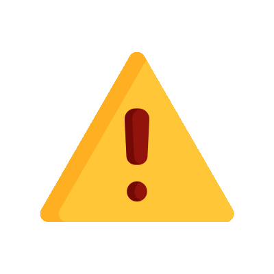 imagem animada de uma placa de alerta